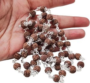 Women's <b>Necklace</b> Natural 108 Rudraksha Beads <b>Long</b> <b>Necklace</b> Christmas Gift Handmade Jewelry 925 Sterling Silver <b>Chain</b> <b>Necklace</b> - Product Image 1