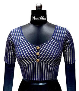 Material de la blusa moderna, forro de papel de aluminio starached pesado con strach fino La blusa tiene un corte Katori con un elegante patrón de botones - Product Image 2