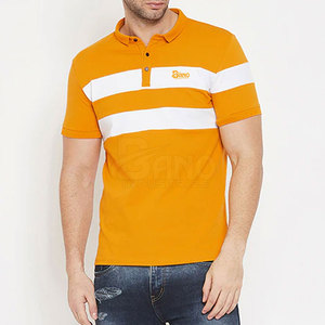 Venta caliente de los hombres cómodos para camisetas de polo Ropa de calle transpirable hecha en fábrica con mangas cortas y estampado de patrón sólido - Product Image 2