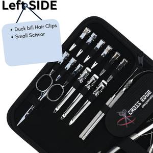 Kit d'application d'extensions capillaires professionnel avec pince à micro-perles plates, boucle de tirage de fil, enfileur, crochet, anneau de séparation et pinces - Product Image 4