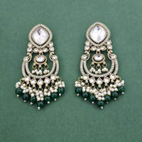 Boucles d'oreilles chandelier de mode classique Indo Western avec exportateur de bijoux artificiels de placage Mehndi en Inde