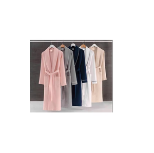 100% coton hôtel Kimono peignoir gaufré Texture facile personnalisé vêtements de nuit pour femmes pour l'été et le printemps fabriqué en turquie - Product Image 1