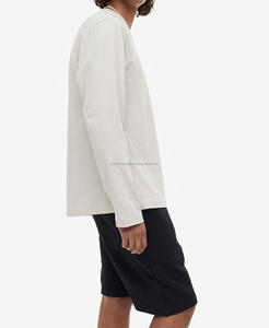 Camiseta de gran tamaño para hombre, Camiseta holgada lisa, venta al por mayor, Impresión de logotipo personalizado, Camiseta 100% de algodón para hombre - Product Image 1