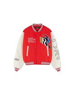 Vente en gros de vestes en cuir véritable laine Varsity Letterman Veste de baseball universitaire Stand Camouflage Longueur régulière pour le printemps - Product Image 1