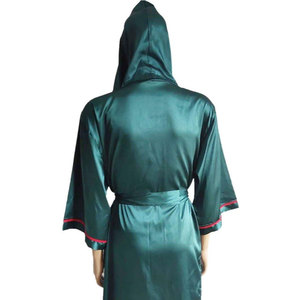 ชุดฝึกต่อยมวยพร้อมฮู้ดผ้าไหมผ้าซาตินมีฮู้ดชุดฝึกแข่งขันคิกบ็อกซิ่งสำหรับผู้หญิงผู้ชายเครื่องแบบ MMA แบบไทย - Product Image 2