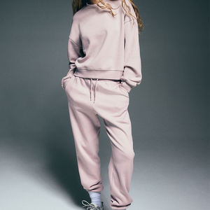 Personnalisé 500gsm 100% Coton Polaire Pull À Manches Longues Ras Du Cou Femmes Sweat-shirt avec Badge Décoration Chaleur Sensation Pour L'hiver - Product Image 4