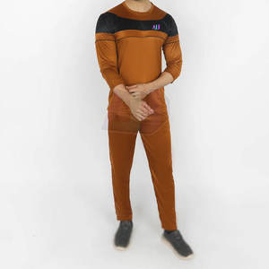 Trajes Deportivos para Hombre, Casuales, de Invierno, Sólidos, para Actividades al Aire Libre, Transpirables, Ligeros, Elásticos, de Poliéster/Algodón, Cómodos, de Manga Larga - Product Image 1