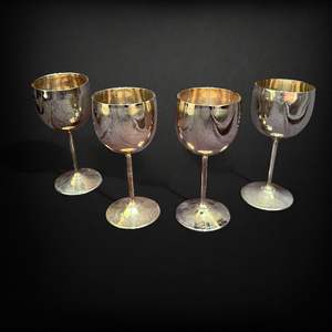 Unique plated metal <b>wine</b> goblets perfect for gifting on weddings anniversaries birthdays and festive occasions - Product Image 6