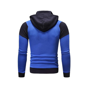 Logo personnalisé fermeture éclair couleur unie poches à capuche pull hommes sweats à capuche de haute qualité sport décontracté ensemble à capuche uni - Product Image 2