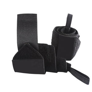 Ganchos de levantamiento de pesas y empuñaduras de dominadas con muñequeras correas soporte de entrenamiento de gimnasio - Product Image 4