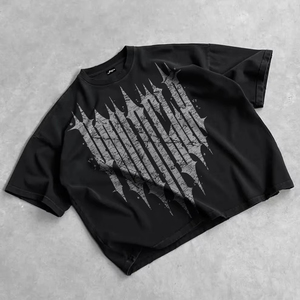 Camisetas Extra Grandes Retro 100% Algodón para Hombre, Impresión de Alta Calidad, Logotipo Personalizado, Ajuste Holgado, Estilo Urbano, Diseños Personalizados, Camiseta de Alta Densidad - Product Image 1