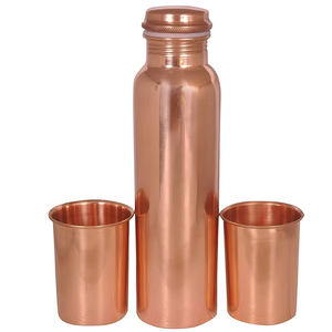 Hottest Selling High Quality <b>Copper</b> <b>Water</b> <b>Bottle</b> Customized Unique Design for Hotel Home Kitchen Use Direct Drinking for Parties - Product Image 2