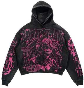 ชุดเซ็ตสตรีทแวร์แบบยูนิเซ็กซ์ เสื้อพูลโอเวอร์และกางเกงจ็อกเกอร์ขาบานทรงหลวม ลวดลายฟอกสีสไตล์วินเทจ - Product Image 6