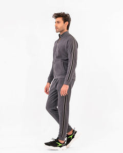 80% coton 20% polyester survêtement 2 pièces fermeture éclair sweat et pantalon vêtements actifs survêtement pour hommes - Product Image 2