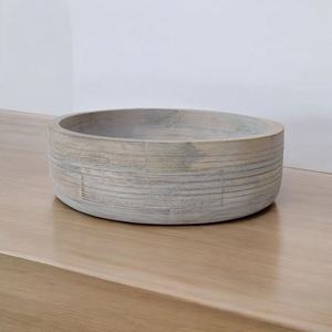 ชุดเชิงเทียนไม้มะม่วงสีขาวแกะสลักด้วยมือ2ชิ้น - Product Image 3