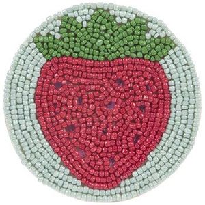 Dessous de verre de perles de rocaille imprimées Leche avec de nouveaux modèles Dessous de verre de perles de rocaille faits à la main avec un design floral Dessous de verre de perles de rocaille artistique - Product Image 6