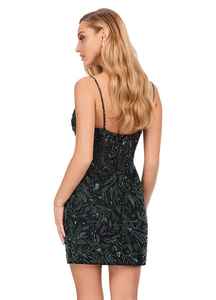 Twinkling sin mangas elegantes vestidos de noche escote corazón vestido de longitud corta para la fiesta y las cenas nocturnas - Product Image 2