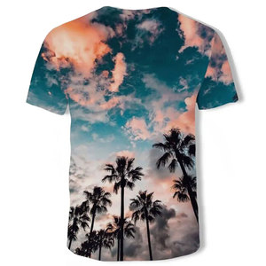 เสื้อยืดแขนสั้นพิมพ์ลายสำหรับผู้ชายเสื้อยืด3D พิมพ์ซับลิเมชันแบบลำลองสำหรับชายหาด - Product Image 2