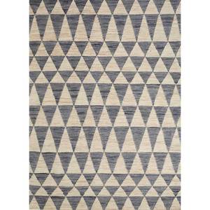 พรมขนสัตว์ทอแบบเรียบสีเทาและสีดำ รุ่น Indusbar Dwrm-173 ลายเรขาคณิตและลวดลายนามธรรม รูปทรงสี่เหลี่ยมผืนผ้าและลายทาง สำหรับใช้ปูพื้นบ้าน - Product Image 1