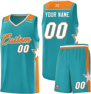 Custom Basketball Uniform Personalized Printed Team and Number Basketball Top Set and <b>Shorts</b> Sports industry - Product Image 2