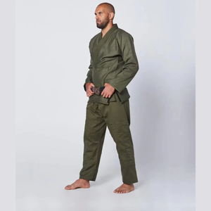 Kimono de BJJ rouge pour homme, coupe classique, uniforme d'arts martiaux pour adulte, pantalon uni teint, en stock - Product Image 3