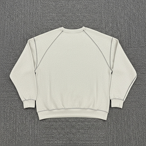 เสื้อสเวตเชิ้ตโอเวอร์ไซส์ผ้าฝ้ายฟลีซ 100% สำหรับฤดูหนาว สวมใส่สบาย ทรงหลวม ไหล่ตก ซิปหน้า ปักโลโก้ตามสั่ง เสื้อกันหนาวผู้ชายแบบเรียบ - Product Image 6