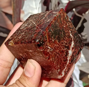 Cubo de piedras preciosas de cristal granate, piedra de cristal de Geometría Sagrada, cuadrícula de piedras geométricas curativa de Reiki - Product Image 6