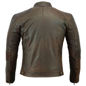 Chaqueta de moto de cuero genuino superventas, precio al por mayor, diseño personalizado, chaqueta de moto De cuero resistente de calidad superior - Product Image 3