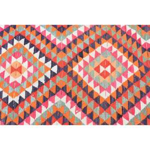 Alfombra Kilim Roja turca Vintage llamativa de 3,4X10,2 pies alfombra clásica de yute de área grande patrón de retazos respaldo de látex para uso en el pasillo - Product Image 5