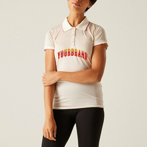 Artículo de Moda, Polo Casual de Mujer 100% Algodón Tejido, Fabricante Mayorista, Logotipo Personalizado con Impresión 3D - Product Image 4