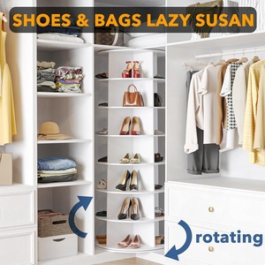 Exhibidor de <span class=keywords><strong>Zapatos</strong></span> Giratorio de Siete Niveles Personalizable, Torre Giratoria Circular, Gabinete de Almacenamiento <span class=keywords><strong>para</strong></span> Bolsos - Product Image 5
