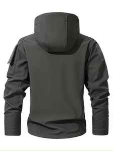 New Custom Made Design Winter Patchwork <b>Soft</b> <b>Shell</b> <b>Jacket</b> <b>Men</b> Windbreaker Windproof Waterproof Custom Logo Front Warm - Product Image 2