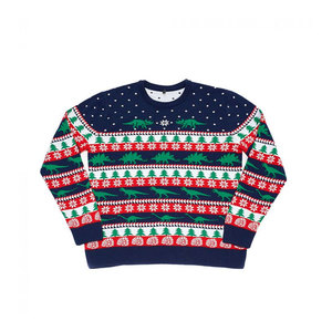 Pull drôle de père noël OEM, design jacquard, pull de créateur unisexe - Product Image 2