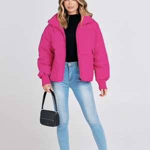 Nouvelle doudoune crop top brodé pour femme veste par temps froid avec personnalisation complète sur les tendances - Product Image 4