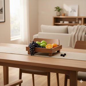 Plateau de service en bois écologique - Plateaux de service artisanaux de luxe pour la cuisine et la table à manger, durables - Product Image 5