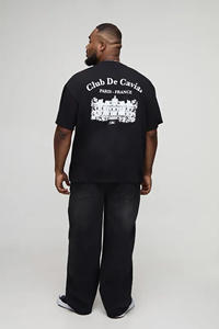 Sérigraphie 2025 Impression personnalisée T-shirt en coton surdimensionné pour homme Motif Streetwear personnalisé de qualité supérieure 100% coton 240GSM - Product Image 4