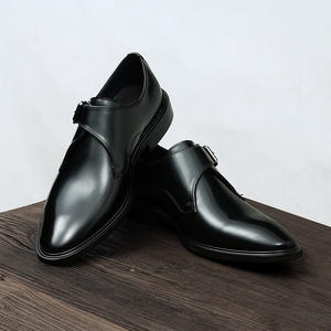 Zapatos Monk Casuales para Hombre, de Cuero Vacuno de Primera Capa, con Hebilla, Estilo Británico Retro, Ligeros y de Lujo, Talla Grande, Formales para Vestir - Product Image 4