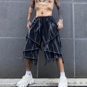 Shorts en jean brut pour homme personnalisés, délavés, brodés, streetwear, vintage, soldes d'été en ligne. - Product Image 3