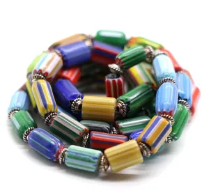 Cuentas de cristal de Murano con diseño de Chevron multicapa Vintage, joyería hecha a mano para manualidades, suministro a granel al por mayor - Product Image 1