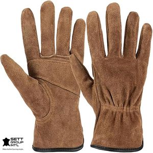 Guantes de trabajo duraderos de piel de vaca OEM con aislamiento térmico y características de protección anticorte para deportes de esquí y trabajo al aire libre - Product Image 1