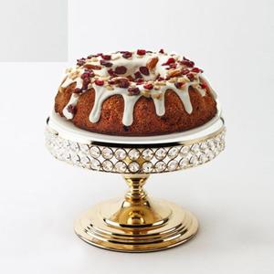 Centre de table Présentoir à gâteau et à dessert Plateau de serveur de gâteau attrayant Support à gâteau ovale personnalisé sur pied en or au prix le plus bas - Product Image 3