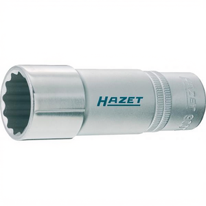 Hazet 12-Point Long Square 1/2'' <b>Socket</b> with Traction Profile and Knurling - Product Image 2