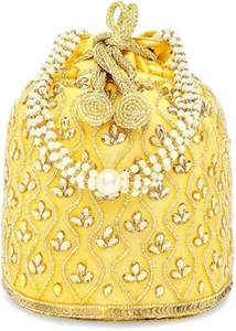 Bolso de mano de diseñador étnico hecho a mano para mujer, elegante, cadena bordada, ropa de fiesta nupcial, bolso con cordón personalizable - Product Image 5