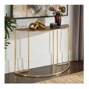 Stylish elegant premium metal console table with classic antique finished <b>strong</b> sturdy frame for home decor - Product Image 5