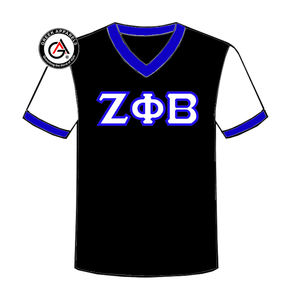 Zeta Phi Beta Soror Ropa de mujer de alta calidad Camisas de mujer al por mayor Manga corta Moda Unisex Cuello en V Camisetas de mujer - Product Image 2