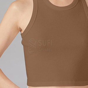 Camiseta Corta Informal Ligera para Mujer, Tejido Elástico de Punto, Absorbe la Humedad, Transpirable, Cuello Redondo, Poliéster y Elastano en la Parte Delantera - Product Image 6