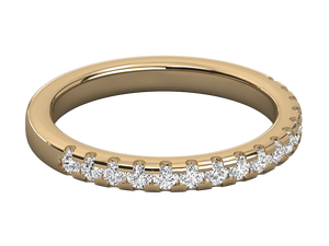 Alliance de mariage pour femme, ronde, en or massif 14 carats, avec diamant naturel, bague de fiançailles avec certification IGI et style classique - Product Image 3