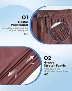 Pantalones Cortos Deportivos de Doble Capa para Hombre, Tendencia Verano 2024, Secado Rápido, para Correr al Aire Libre, Fitness, Transpirables, Sólidos, Ecológicos - Product Image 4