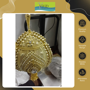 Sac à main de soirée en métal perlé de style moderne, 100% qualité garantie, léger, avec bandoulière, pour femmes, pour transporter des cartes et du maquillage - Product Image 2