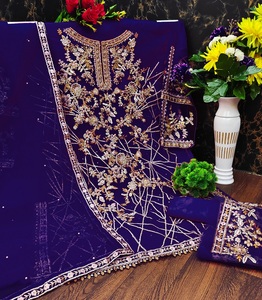 Boutique indienne élégante Premium de haute qualité filet tissu Salwar Kameez pour femmes filles Festival porter des vêtements de fête vêtements de mariage - Product Image 2